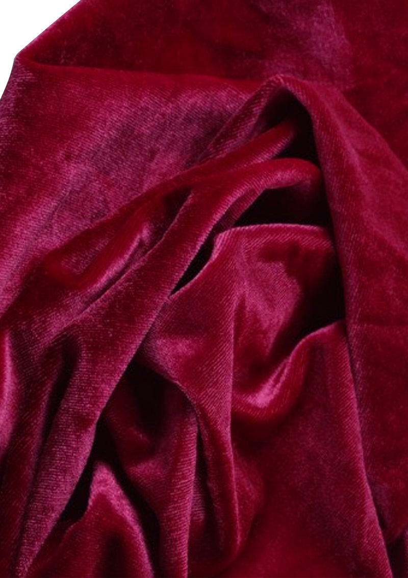 Premium Spandex 2-way Stretch Velvet Plain Dyed 58" Dress, Garments & Cushions