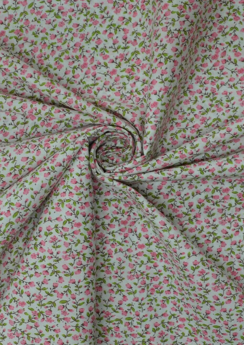 45" 100% Printed Polycotton Floral Print  D