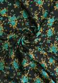 Viscose Mini Floral Rose & Leaves Prt Fabric D#195