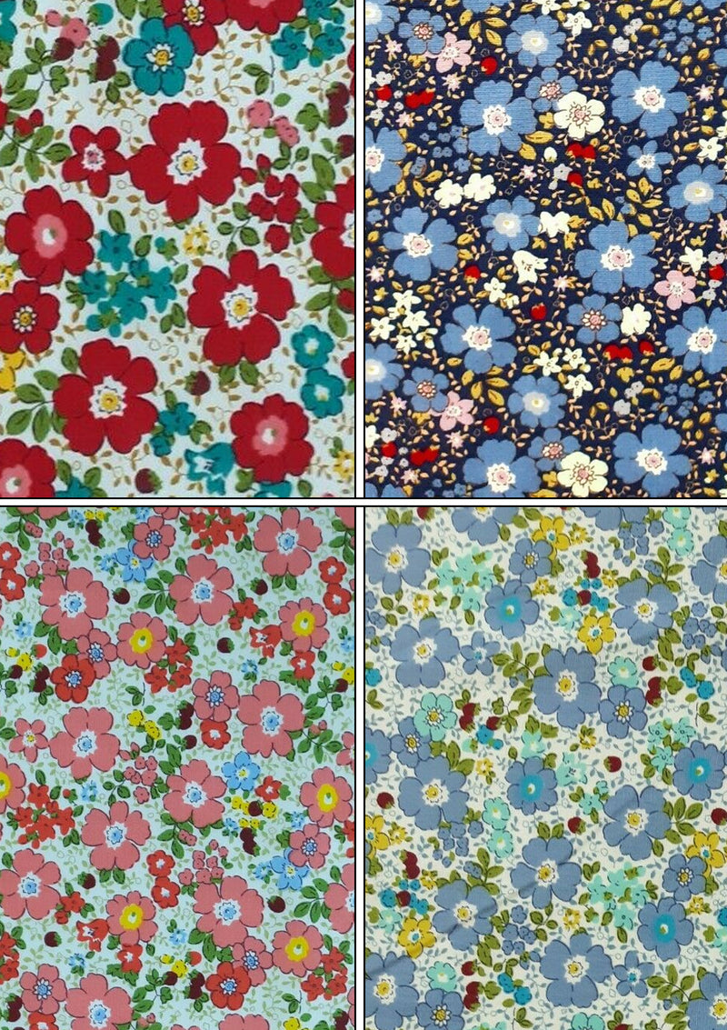 100% 45" Craft Cotton Poplin Designer Floral Print D