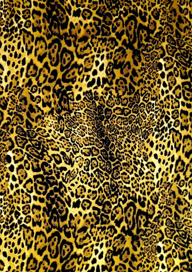 100% 45" Craft Cotton Poplin Animal Skin Dark Leopard Print D
