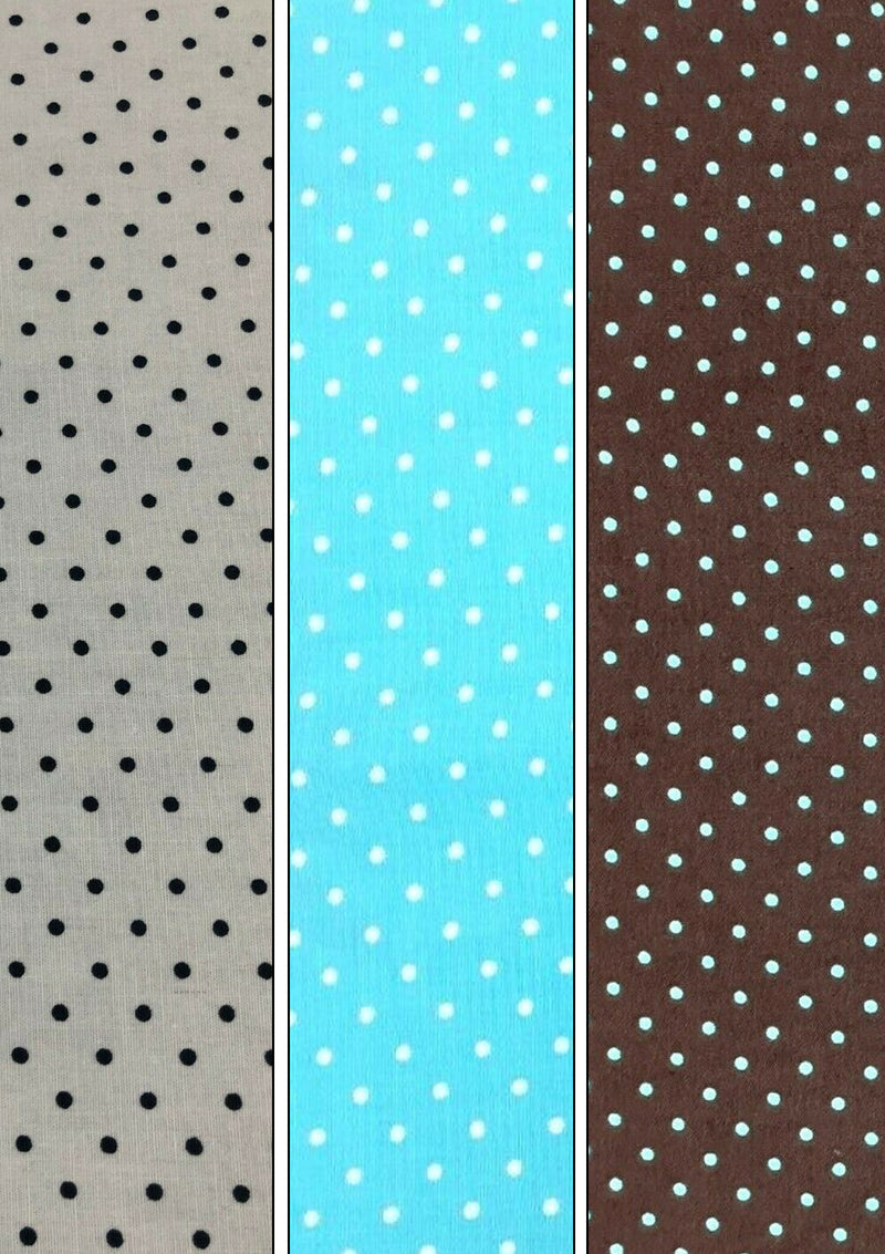 100% 45" Craft Cotton Poplin Print Mini Polka Dots 3mm Contrast D