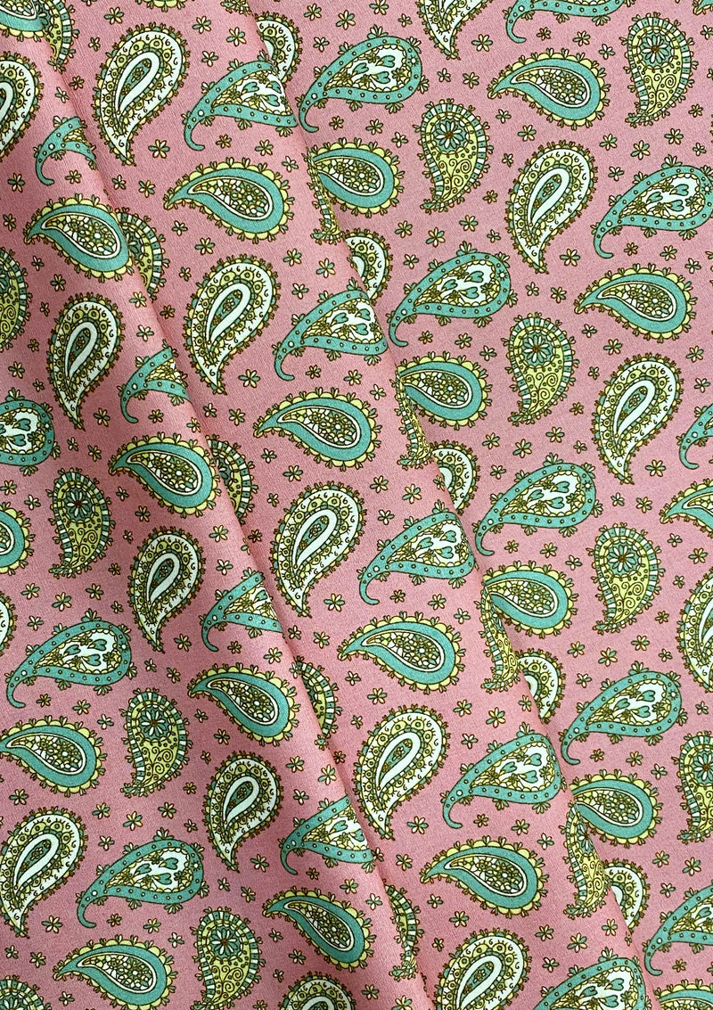 Paisley Cotton Printed Fabric Poplin 45" Width ROSE & HUBBLE BRANDED D