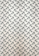 Anchor Design Nautical 100% 45"Craft Cotton Poplin Print D