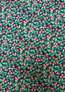 CHERRIES 100% 45"CRAFT COTTON POPLIN PRINT D