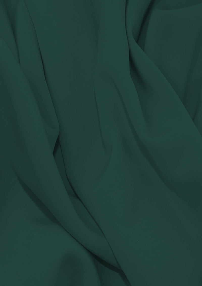 Sienna Crepe Fabric Dull Teal 60" (150cms) Plain Dyed Luxury Soft Feel Dress/craft/fashion