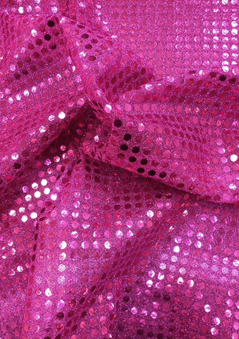 6mm American Knit Nylon Blend Colour Sequins Fabric 45" Wide Dress Decor & Craft