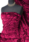 Premium Spun Ice Crush Effect Velvet 2 Way Spandex 60" Craft, Dress & Decoration