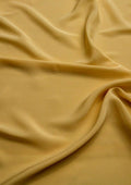 Crepe De Chine Dress Fabric Gold Silky Plain Dyed Oeko-tex 44/45" Wide Craft