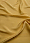 Crepe De Chine Dress Fabric Gold Silky Plain Dyed Oeko-tex 44/45" Wide Craft