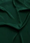 Crepe De Chine Dress Fabric Green Silky Plain Dyed Oeko-tex 44/45" Wide Craft