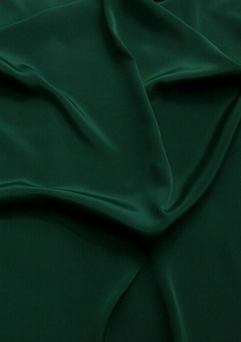 Crepe De Chine Dress Fabric Silky Plain Dyed Oeko-tex 44/45" Wide Craft ( Crepe 2 )