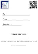 One Stop Fabrics E-Gift Card