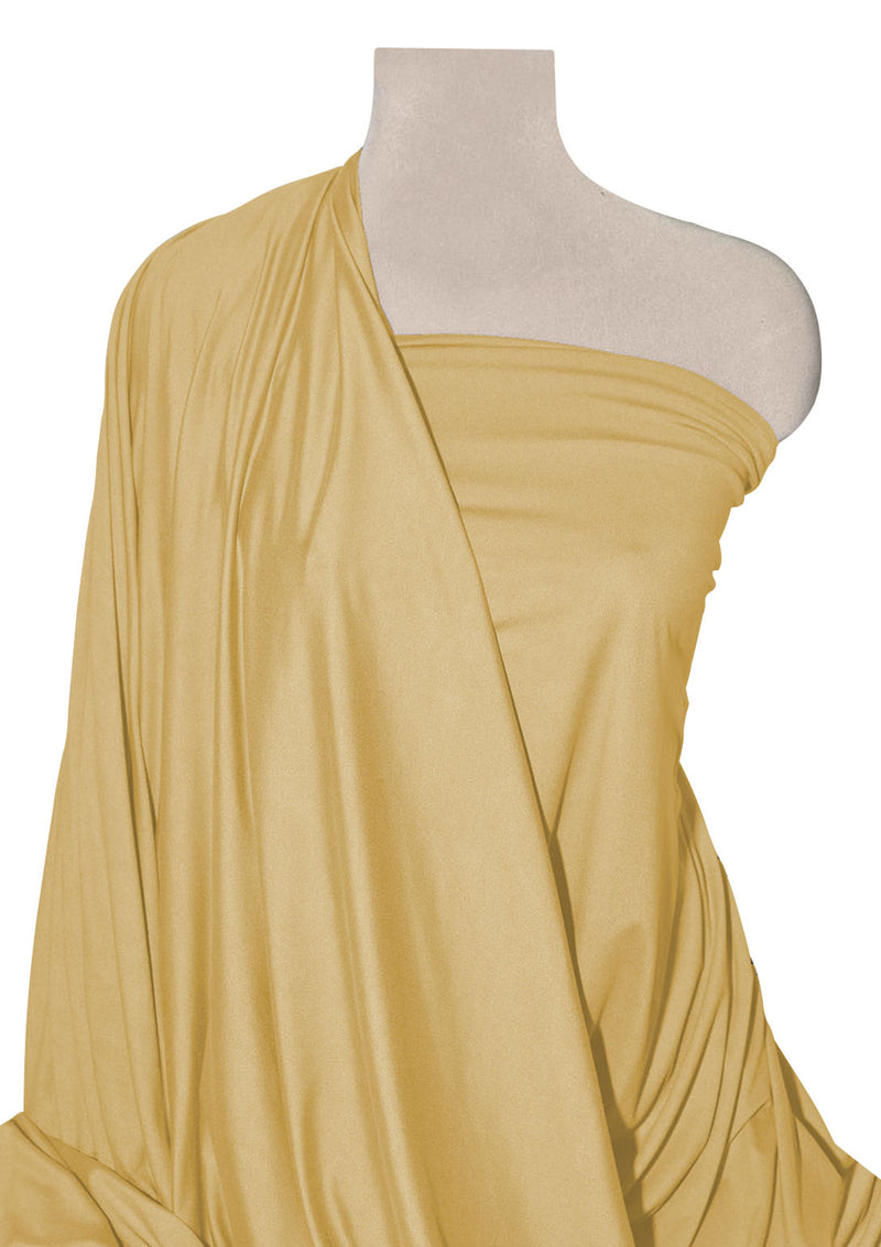 Gold ITY Jersey Fabric Plain 60" Knit Spandex 4-Way Stretch Elastane Dressmaking