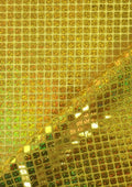Gold Hologram Square Sequin Fabric Shiny Sparkly Fancy 45" Dress Dance Decoration