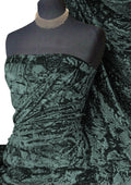 Grey Premium Spun Ice Crush Effect Velvet 2 Way Spandex 60" Craft, Dress & Decoration