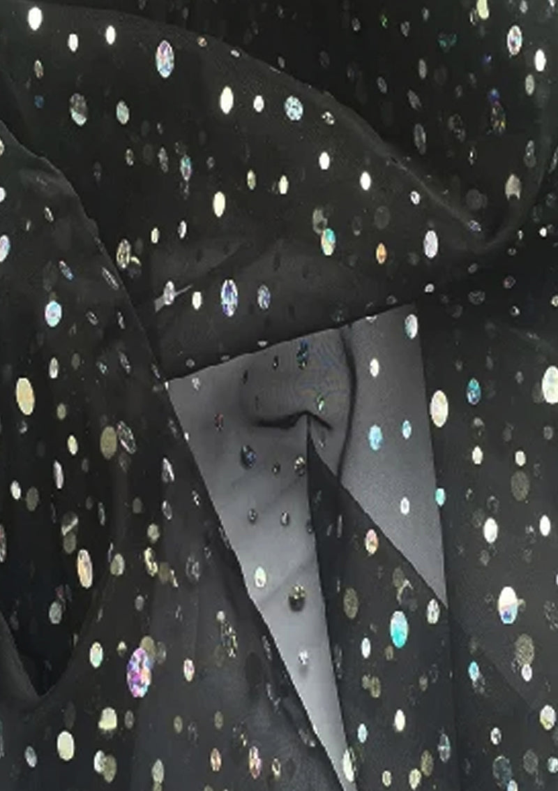 Holo Spots Organza Fabric Multisize Spots Sequins 58" Width Decoration Per Metre