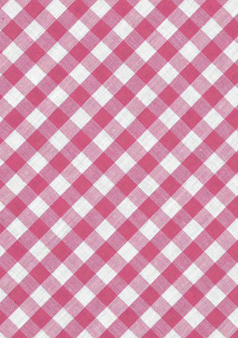 Large Check 1/4" Hot Pink 45" Wide Gingham Polycotton Fabric Check Material Dress Crafts Uniform