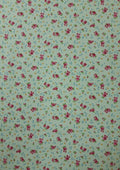 100% 45" Craft Cotton Poplin Fabric Floral + Mini Hearts Print D#152
