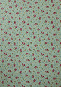 100% 45" Craft Cotton Poplin Fabric Floral + Mini Hearts Print D#152