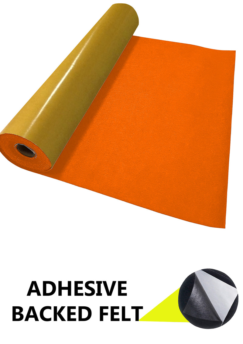 Adhesive Felt Fabric 100% Acrylic UK Made EN71 Certified Sticky Back Material for Arts & Crafts 1mm Thickness | 100cm x 45cm Wide | Sold by The Metre & Roll