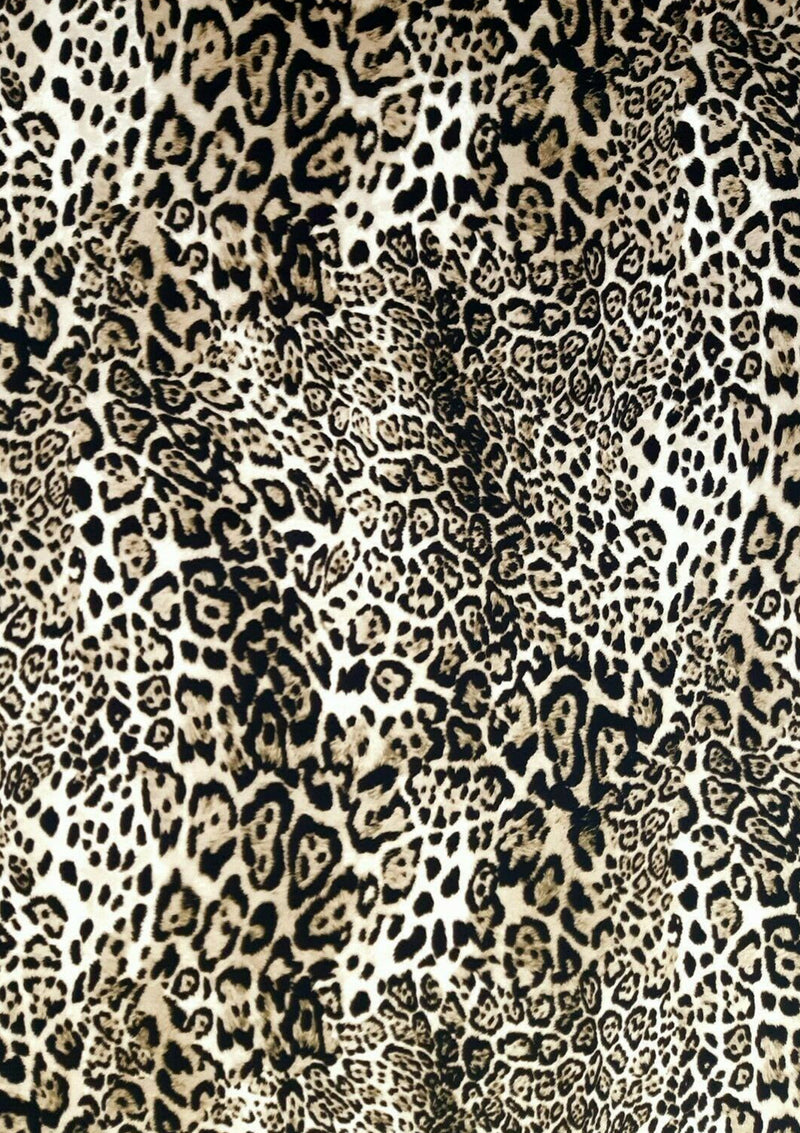 100% 45" Craft Cotton Poplin Animal Skin Lynx Print D