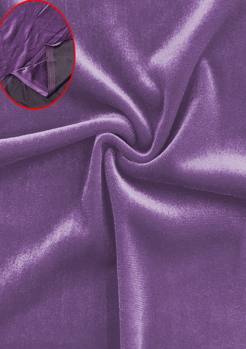 Lavender Two Tone Premium Spandex Velvet Plain Dyed 2-way Stretch 148cms Width Two Tone Colours