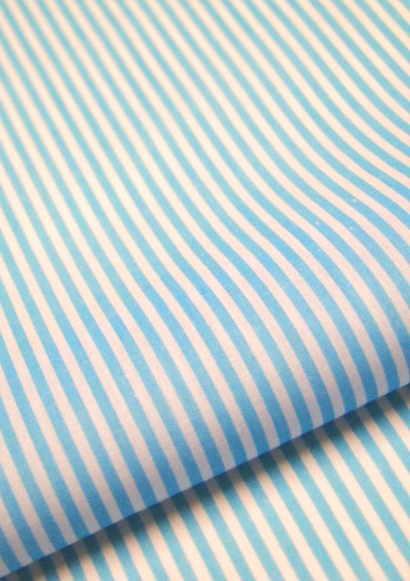 Candy Stripes Polycotton Print Fabric Horizontal 3mm Stripes 45" Crafting D