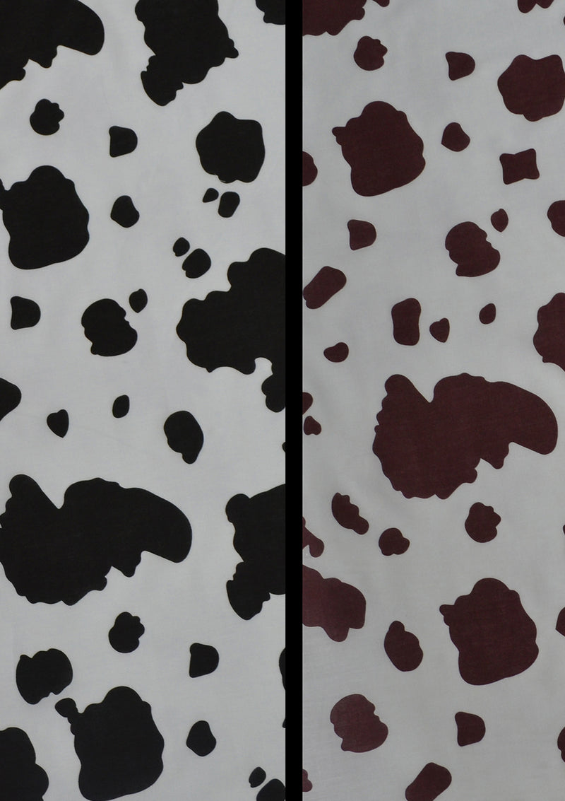 100% 45" Polycotton Cow Animal Skin Printed Fabric + Face Masks D