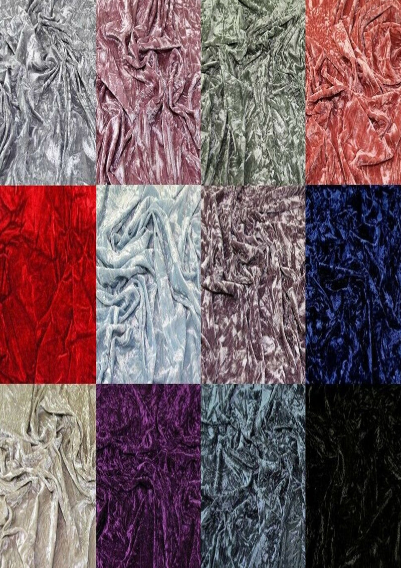 Premium Spun Ice Crush Effect Velvet 2 Way Spandex 60" Craft, Dress & Decoration