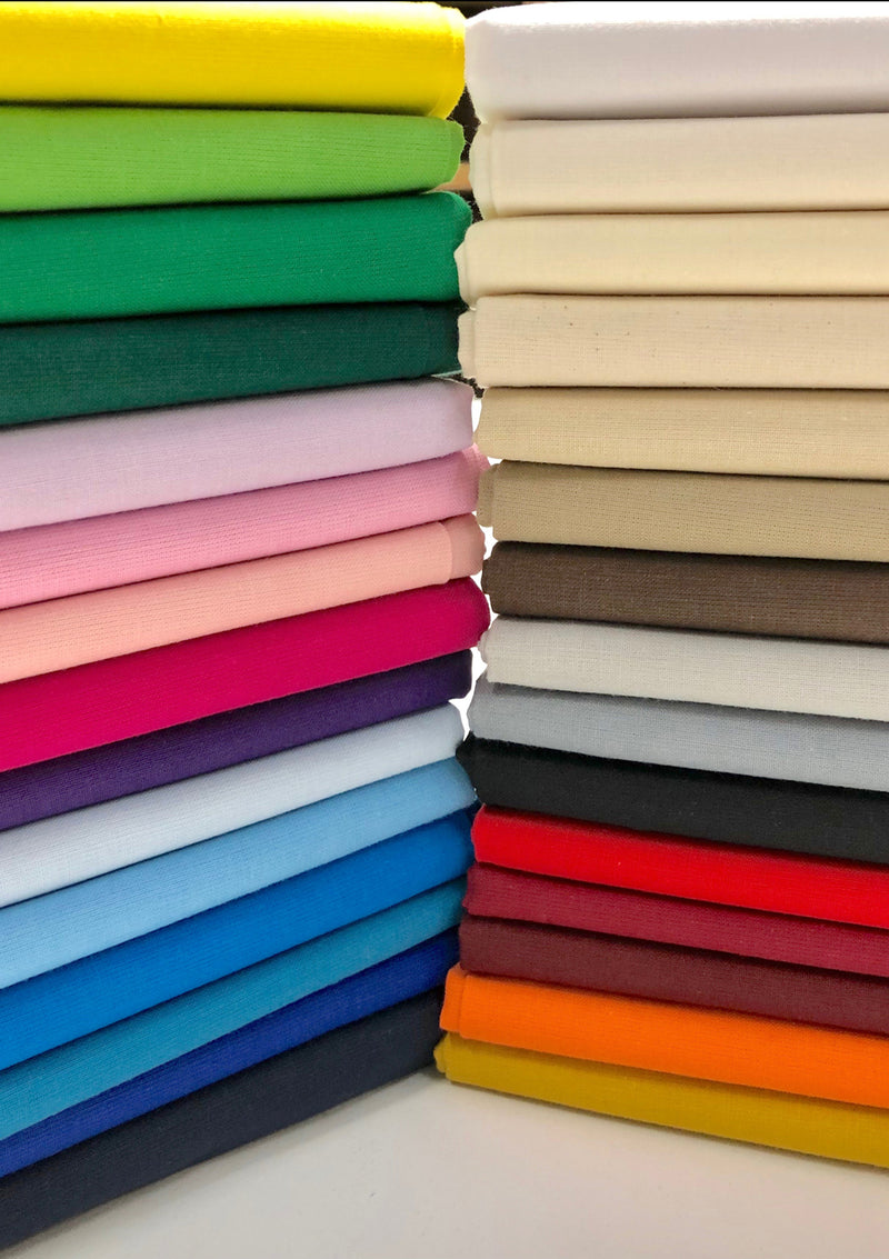Quality-Fabrics Plain 100% Cotton Woven Fabric 157cm / 62 Inch wide per Quality-Fabrics Plain 100% Cotton Woven Fabric 157cm / 62 Inch wide per