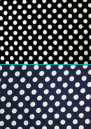 Designer Brushed Cotton Spandex Contrast Penny Spot Print Fabric 60" wide D