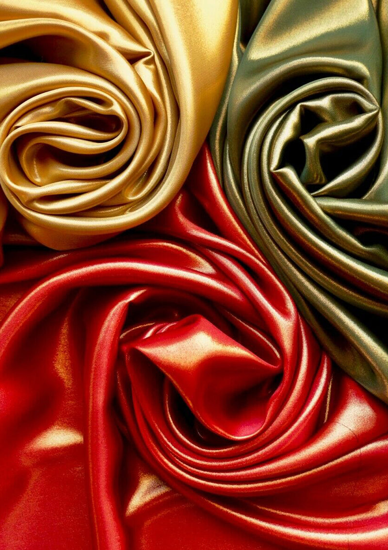 Blush 60"  Luxury Shimmer Foil Satin Fabric Nice Drape/Flow Dress Decoration