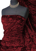 Premium Spun Ice Crush Effect Velvet 2 Way Spandex 60" Craft, Dress & Decoration 2