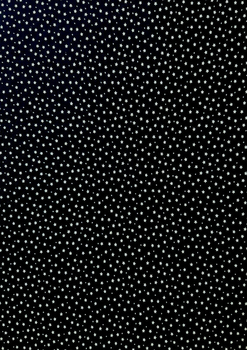 100% 45" Craft Cotton Poplin Printed Fabric Mini Stars & Dots D