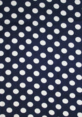 Designer Brushed Cotton Spandex Contrast Penny Spot Print Fabric 60" wide D#182
