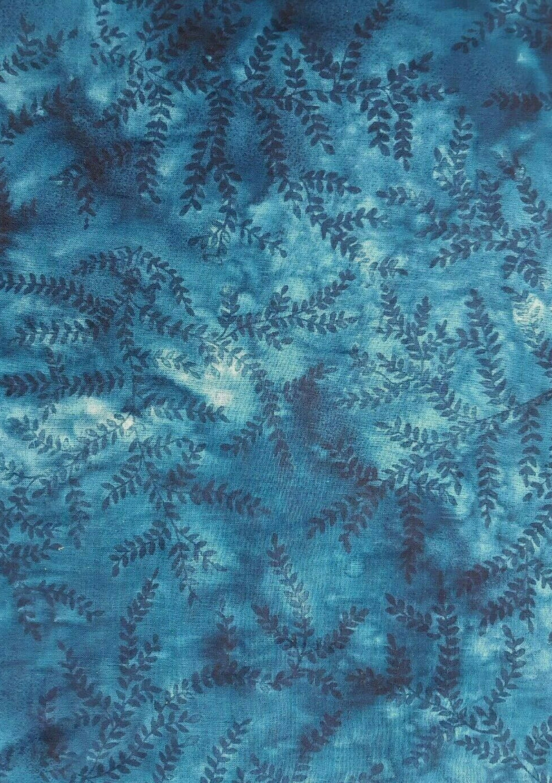 John Louden 100% 45" Cotton Voile Batik Leaf Print D