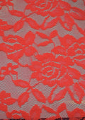 Lace Stretch Dress Material In A Rose Floral Pattern Flo Clrs Nylon Spandex 60"