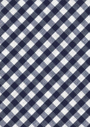 Large Check 1/4" Navy Blue 45" Wide Gingham Polycotton Fabric Check Material Dress Crafts Uniform