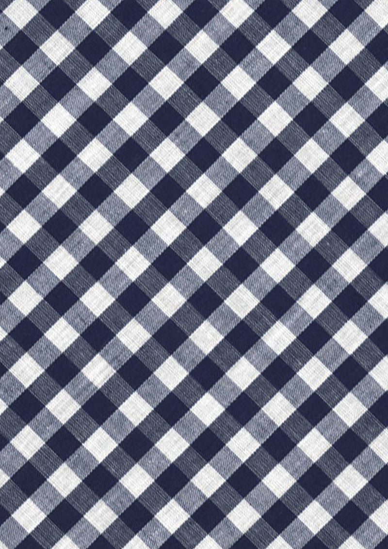Large Check 1/4" Navy Blue 45" Wide Gingham Polycotton Fabric Check Material Dress Crafts Uniform