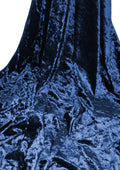 Navy Luxury Crush Velvet Medium Weight 2-Way 60’’ Wide For Dress, Decor & Furnishing