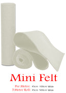 Off White Felt Fabric Baize 100% Acrylic Material Arts Crafts Sewing Decoration 1mm Thickness | 100cm x 45cm Wide | Sold by The Metre & Roll