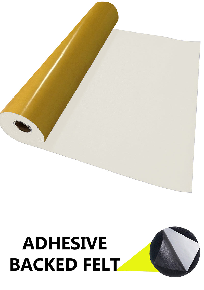 Adhesive Felt Fabric 100% Acrylic UK Made EN71 Certified Sticky Back Material for Arts & Crafts 1mm Thickness | 100cm x 45cm Wide | Sold by The Metre & Roll