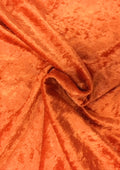 Orange Premium Crushed Velvet 1 Way Stretch Fabric Dress Craft Wedding Cushion 60" - 150cm Wide Per Metre