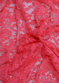 Lace Stretch Dress Material In A Rose Floral Pattern Flo Clrs Nylon Spandex 60"