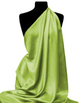 Pistachio Green Back Crepe Satin Fabric 58" Luxury Non Stretch Polyester Dressing & Crafting