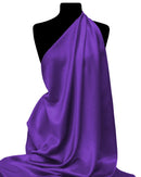 Purple Back Crepe Satin Fabric 58" Luxury Non Stretch Polyester Dressing & Crafting