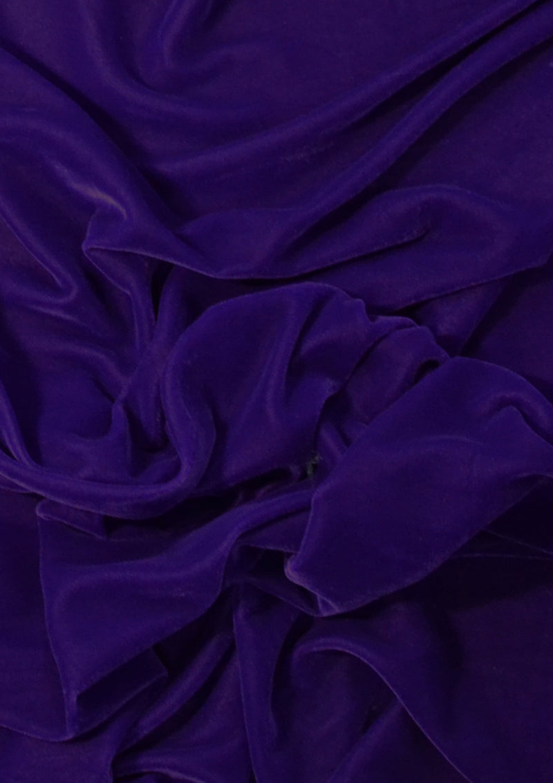 Micro Velvet Plain Fabric 45" Wide Luxury 5000 Grade Velour Non Stretch Dressing (Purple)
