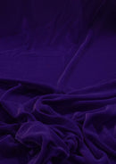 Micro Velvet Plain Fabric 45" Wide Luxury 5000 Grade Velour Non Stretch Dressing (Purple)