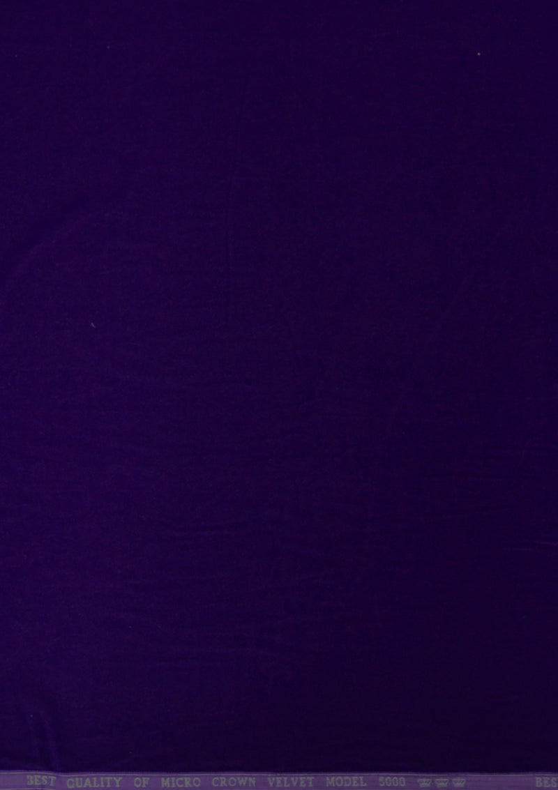 Micro Velvet Plain Fabric 45" Wide Luxury 5000 Grade Velour Non Stretch Dressing (Purple)